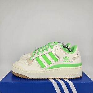 New Adidas Forum Bold Stripes 'White Green' Women's Shoes Size 9